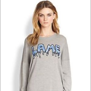 NWOT Markus Lupfer Wool Laura Lame Sweater Sz M